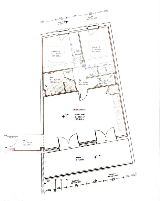 Appartement T3 à vendre - 3 pièces - 62.7 m2 - SEPTEME - 38 - RHONE-ALPES - Century 21 Hestia Ldi